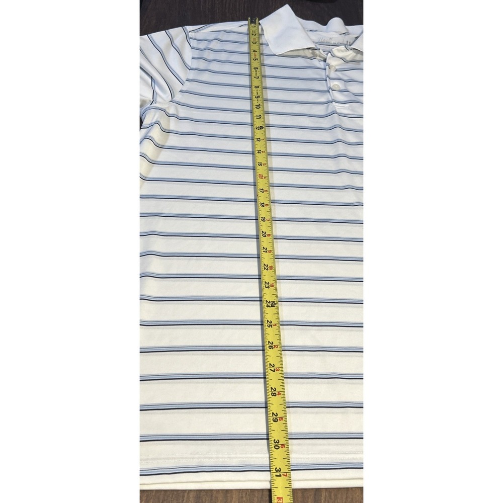 Walter Hagen Polo Golf Shirt Men's XXL 11 Majors Short Sleeve White Blue Stripe - Picture 5 of 9